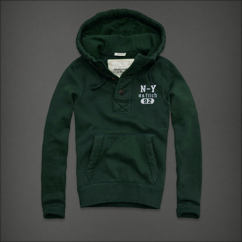 Abercrombie Fitch Hombres Con Botón Capucha AF6502